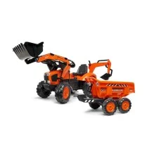 F2090W Koparko-ładowarka Kubota z dwuosiową przyczepą wywrotką Maxi