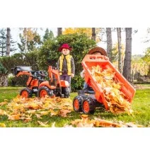 F2090W Koparko-ładowarka Kubota z dwuosiową przyczepą wywrotką Maxi