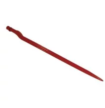 Ząb ładowacza, wygięty: 43 mm profil gwiazda 36x810 mm końcówka szpiczasta z nakrętką M22x1.5 czerwony Fella | 120342