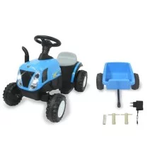 JA460482 Jeździk New Holland z przyczepą, niebieski, 6V