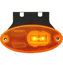 Lampa obrysowa LED, owalna, 12/24V pomarańczowa, przykręcana Waś | 1400300308Z
