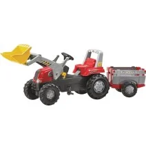R811397 Traktor Rolly Junior z ładowaczem, przyczepką i z napędem na pedały