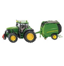 S01665 Ciągnik John Deere z prasą rolującą