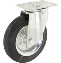 WH5081200 Koło skrętne gumowe Ø 200x50 mm podstawa montażowa: 135x110 mm nośność 250 kg Ro-Carr