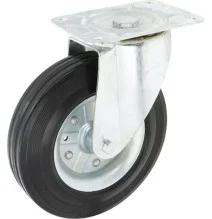 WH5081280 Koło skrętne metalowo gumowe z łożyskiem rolkowym Ro-Carr, 280 mm