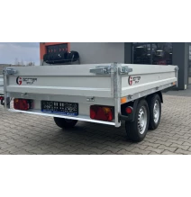 Przyczepa przyczepka samochodowa z burtą aluminiową 1500 x 2700 dwie osie DMC 2700kg | 