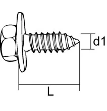 Wkręt samowiercący 6.3x19 mm, 10 mm 6-kt. z łbem na klucz, stal, DIN6901 Kramp | 69016319P100 - sklep rolniczy FARMTOM