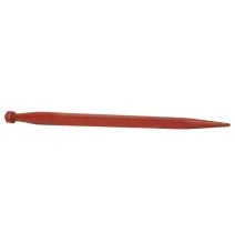 Ząb ładowacza, prosty, profil kwadratowy 44x820 mm końcówka szpiczasta z nakrętką M28x1.5 czerwony